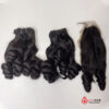 Fumi curly weave hair bundles with closure