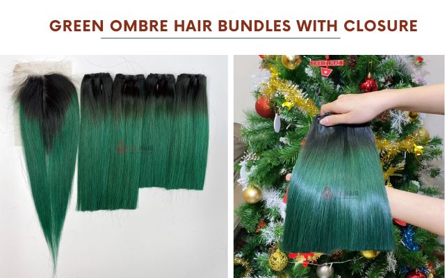 Green ombre hair