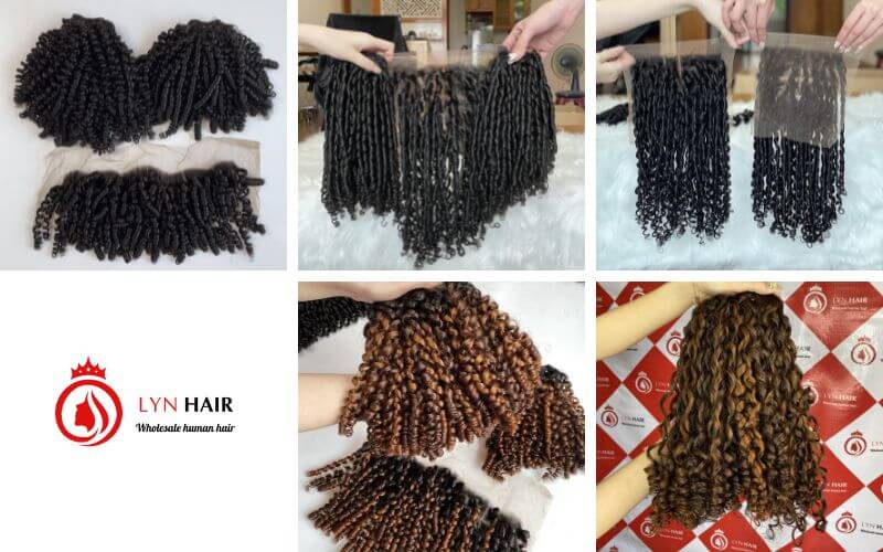 Vietnamese pixel curly human hair bundles