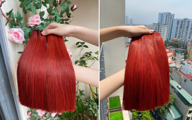 Red Human Hair Bundles