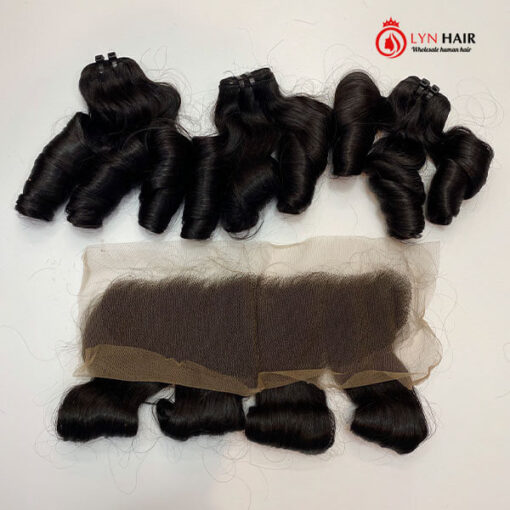 Vietnamese Magic curly human hair bundles and frontal