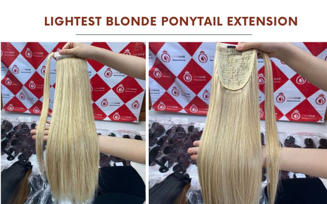 Lightest Blonde Ponytail Extension 