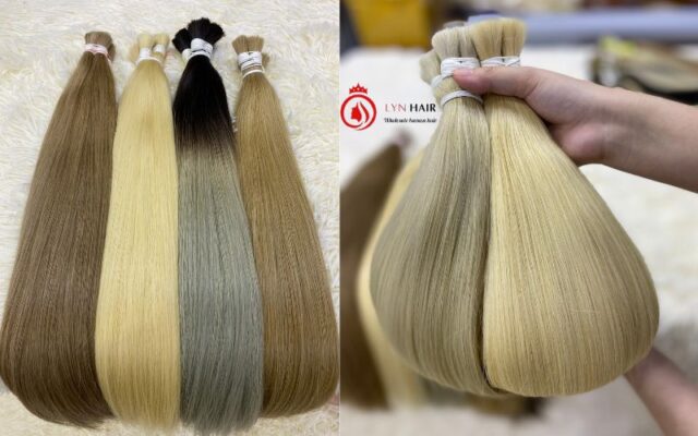 Premium bulk human hair extensions super double drawn