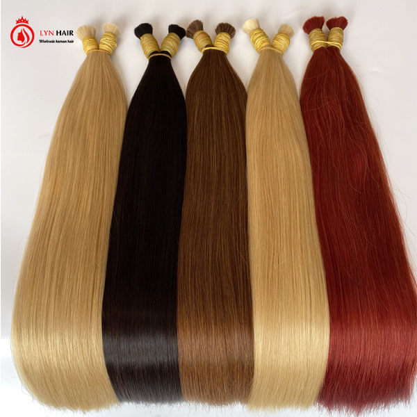 Premium bulk human hair extensions super double drawn