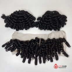 Vietnamese deep curly human hair bundles and closure