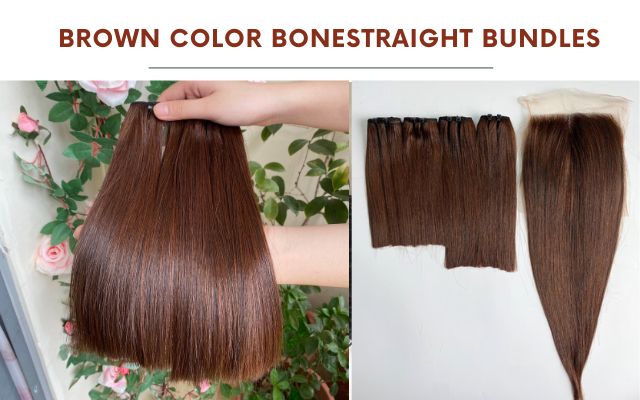 Double Drawn Hair Bundles – Brown Color Bundles