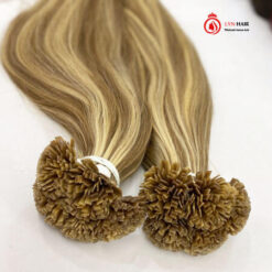 Piano brown and blonde flat tip remy virgin human hair extensions