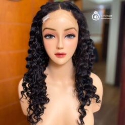 Vietnamese human hair 5x5 front lace deep wave 16''