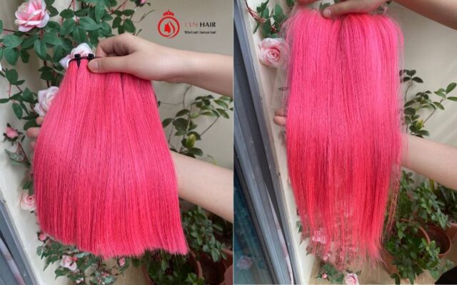 Platinum pink virgin hair bundles