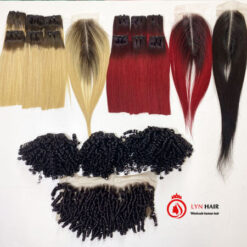 Vietnamese straight hair bundles with middle part