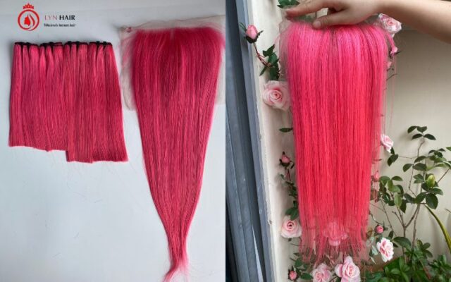 Platinum pink virgin hair bundles