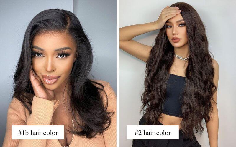 Different of 1b vs 2 hair color