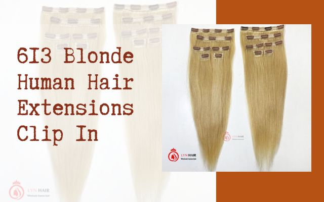 613 Blonde Human Hair Extensions Clip In