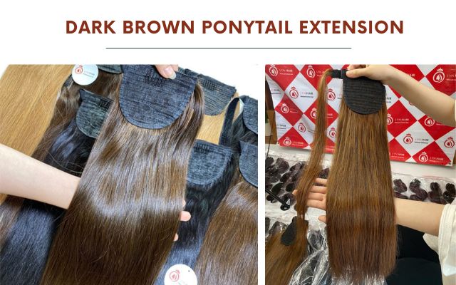 Dark Brown Ponytail Extension