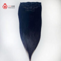 Natural black 14 - 26 inch clip in hair extensions