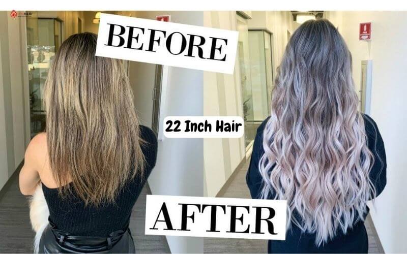Before and after 22 inch hair extensions