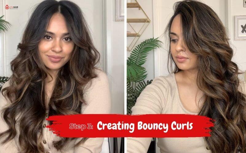 Creating 16 inch hair Bouncy Curls