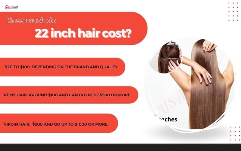 How much do 22 inch hair extensions cost