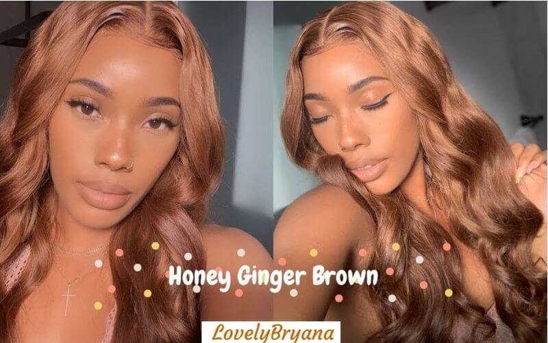 Honey ginger brown hair color