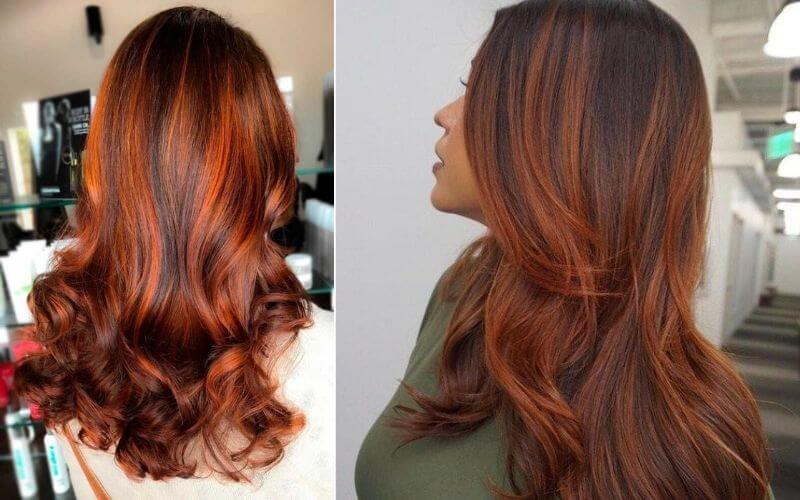Orange _ Brown piano hair color