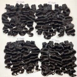 Thick double drawn ends on our natural wave Vietnamese raw hair bundles