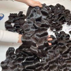 Wholesale natural wave raw Vietnamese hair sourced from single donors