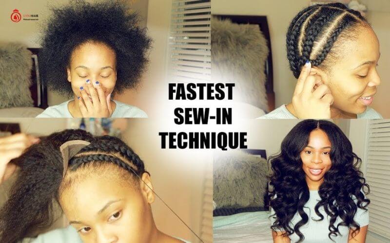How to do a sew in with closure for beginners