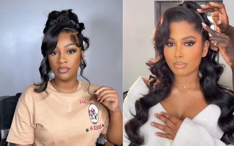 Frontal Wig Pin Up Style