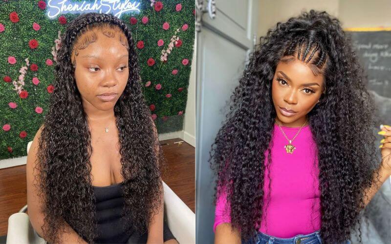 Frontal wig styles with braids