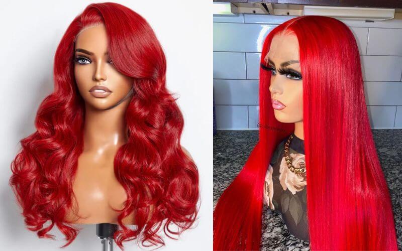 Red frontal wig styles