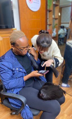 Buyers visiting Lyn Hair Vietnamese hair factory