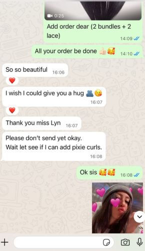 Customer feedback on raw, Remy, and virgin hair from Lyn Hair