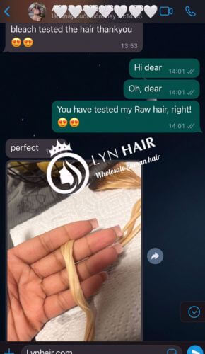 Wholesale buyer feedback on Lyn Hair human hair products
