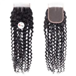 Deep Curly 6x6 Lace Closure Vietnamese Human Hair Front Back