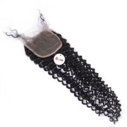 Deep Curly 6x6 Lace Closure Vietnamese Human Hair Front View