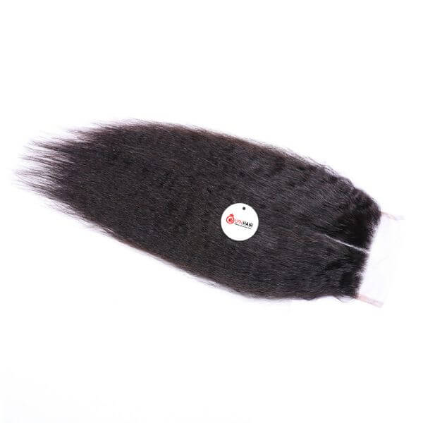 Kinky Straight 6x6 Lace Closure Vietnamese Human Hair Back View