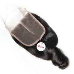 Loose Wave 6x6 Lace Closure Vietnamese Human Hair Top View
