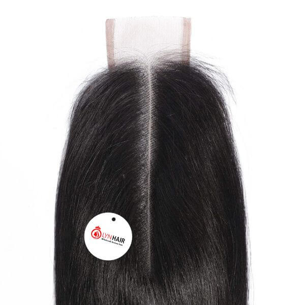 Straight Middle Part Lace Closure Vietnamese Human Hair Close Up