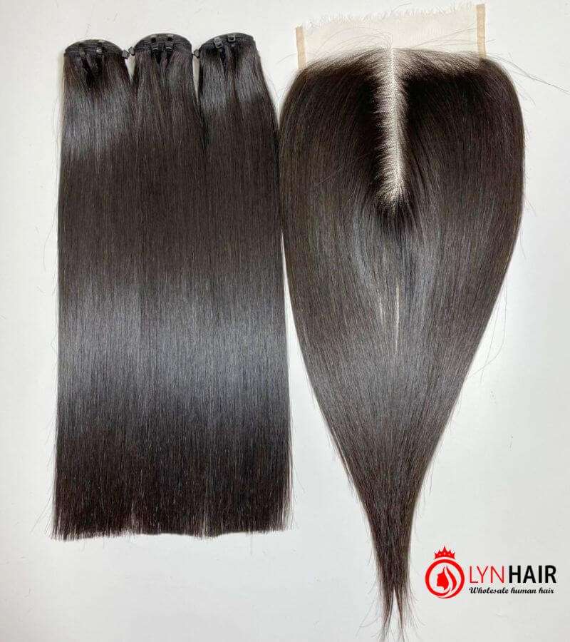 12 inch vietnamese double drawn hair